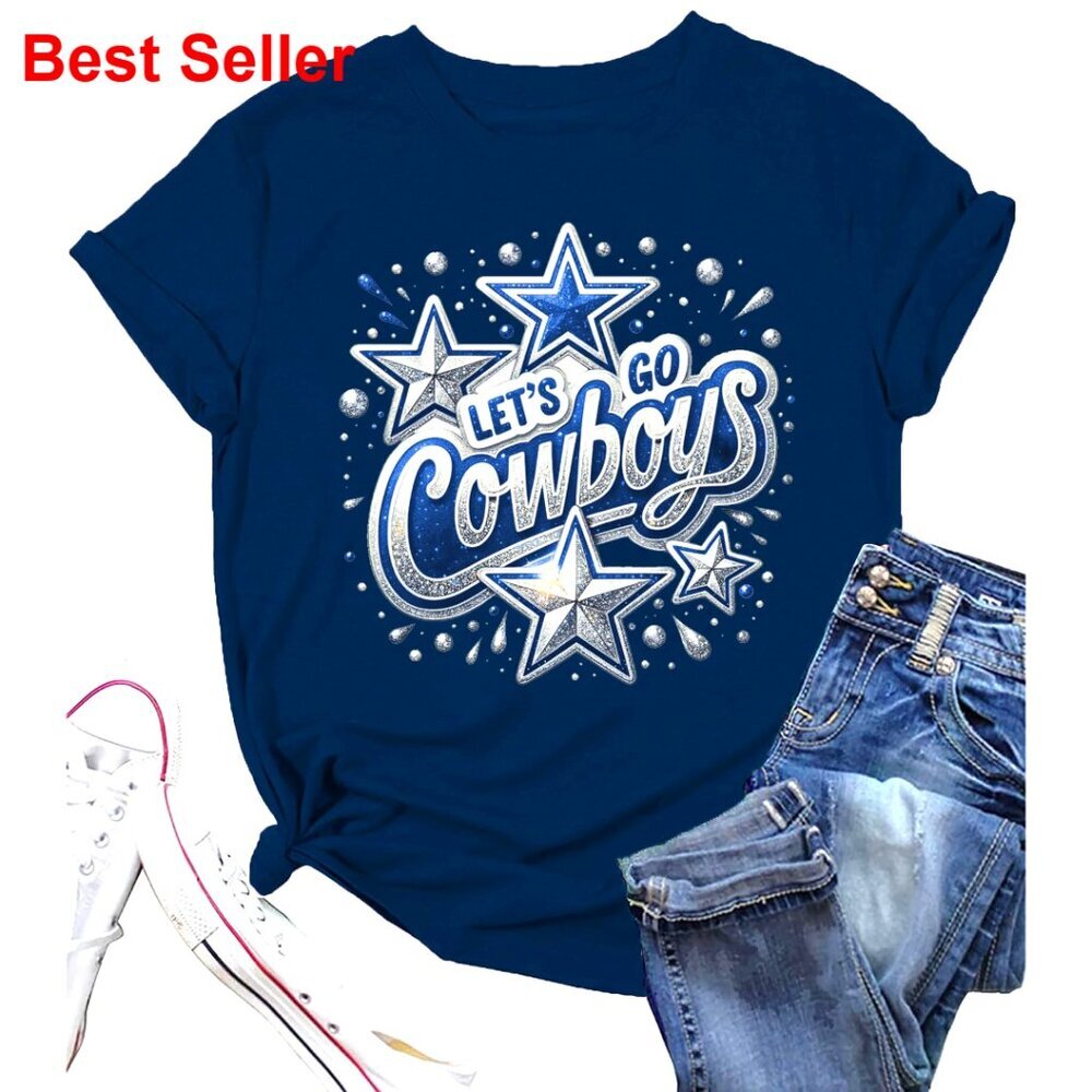 Women's Retro Cowboys T-Shirt Short Sleeve Western Country Music Tee